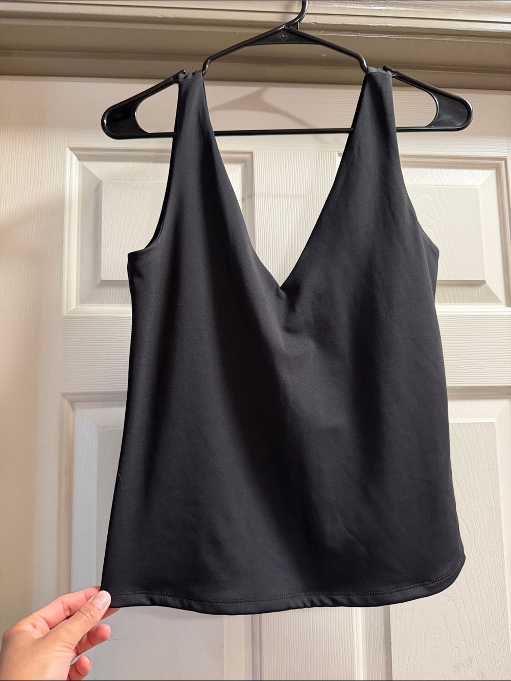 Express Sleeveless V-Neck Black Tank Top